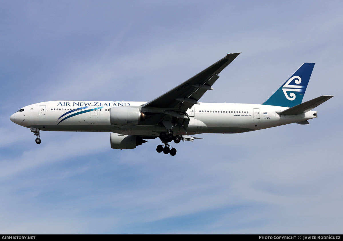 Aircraft Photo of ZK-OKA | Boeing 777-219/ER | Air New Zealand | AirHistory.net #566590