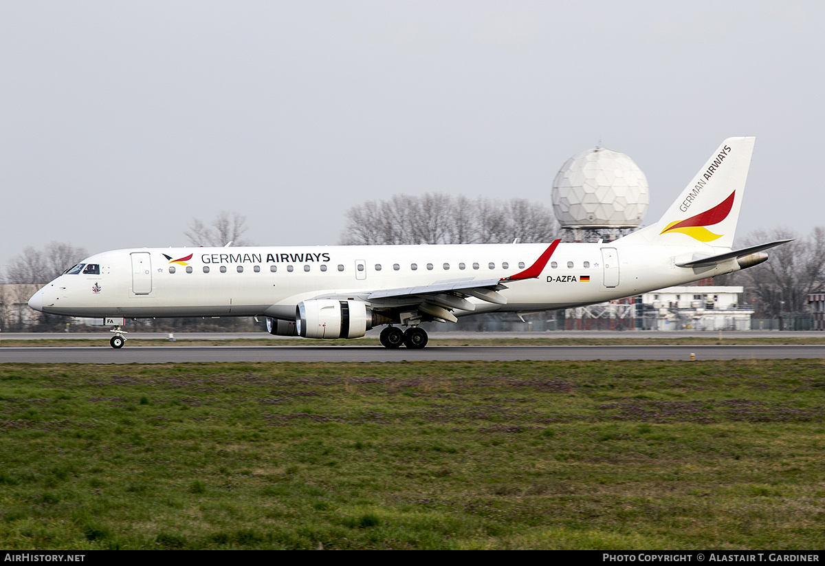 Aircraft Photo of D-AZFA | Embraer 190LR (ERJ-190-100LR) | German Airways | AirHistory.net #566652