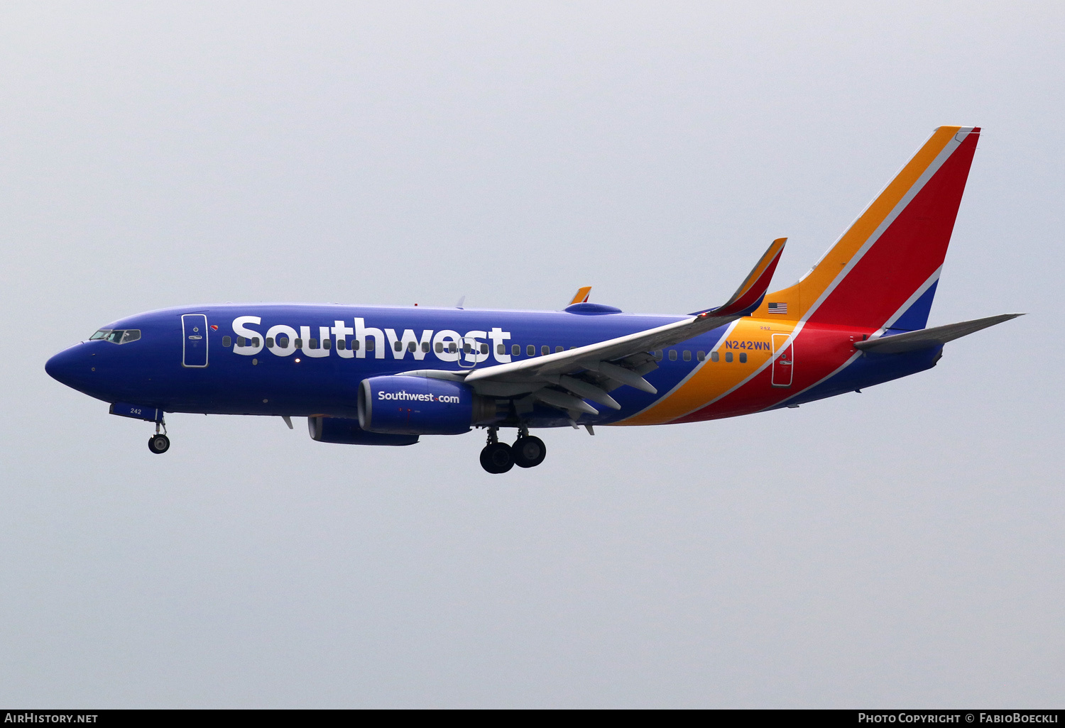 Aircraft Photo of N242WN | Boeing 737-7H4 | Southwest Airlines | AirHistory.net #566767