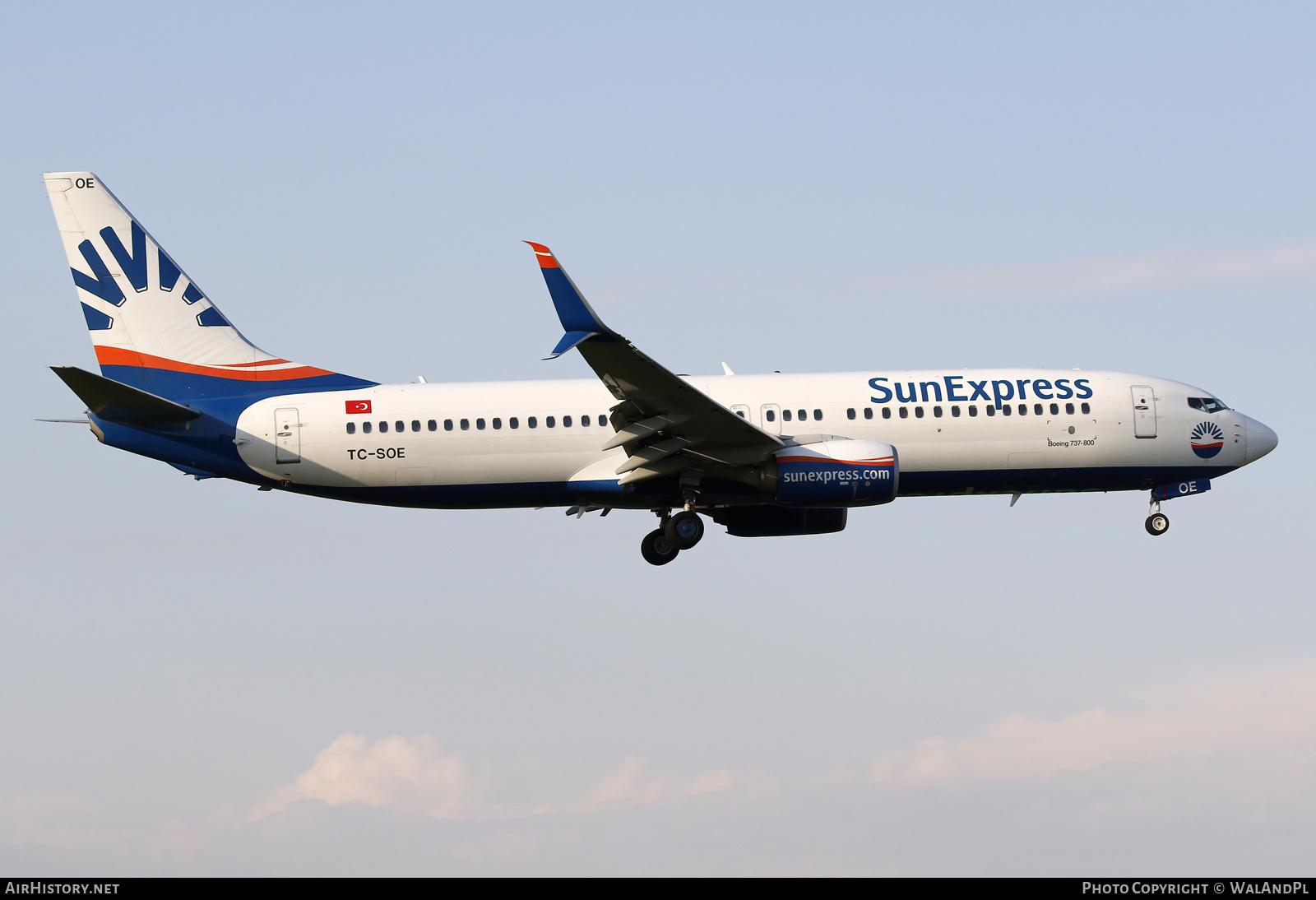 Aircraft Photo of TC-SOE | Boeing 737-800 | SunExpress | AirHistory.net #566840