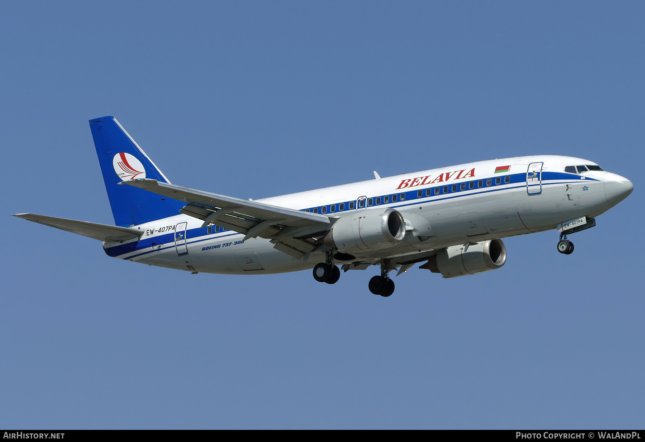 Aircraft Photo of EW-407PA | Boeing 737-36M | Belavia | AirHistory.net #567381