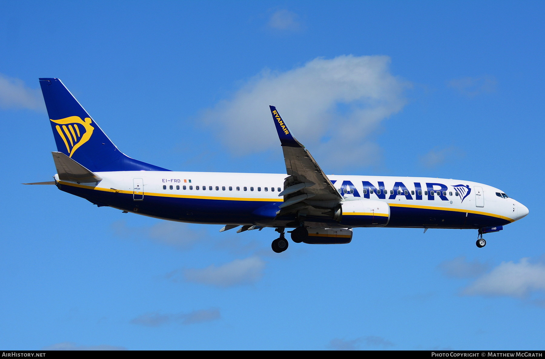Aircraft Photo of EI-FRD | Boeing 737-8AS | Ryanair | AirHistory.net #567694