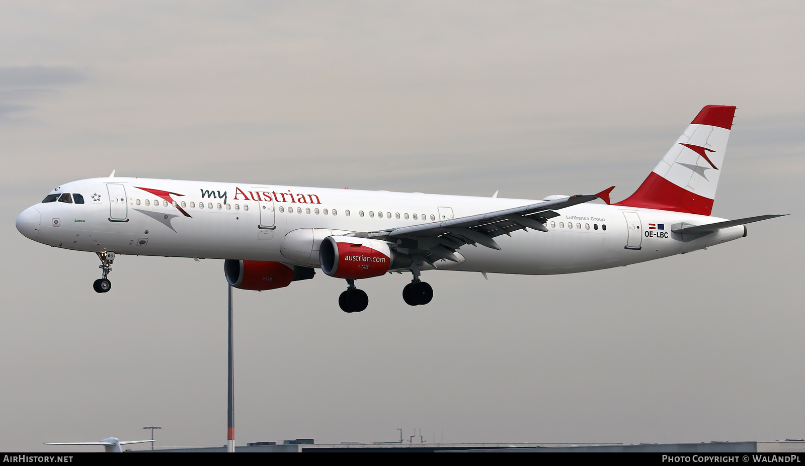 Aircraft Photo of OE-LBC | Airbus A321-111 | MyAustrian | AirHistory.net #567848