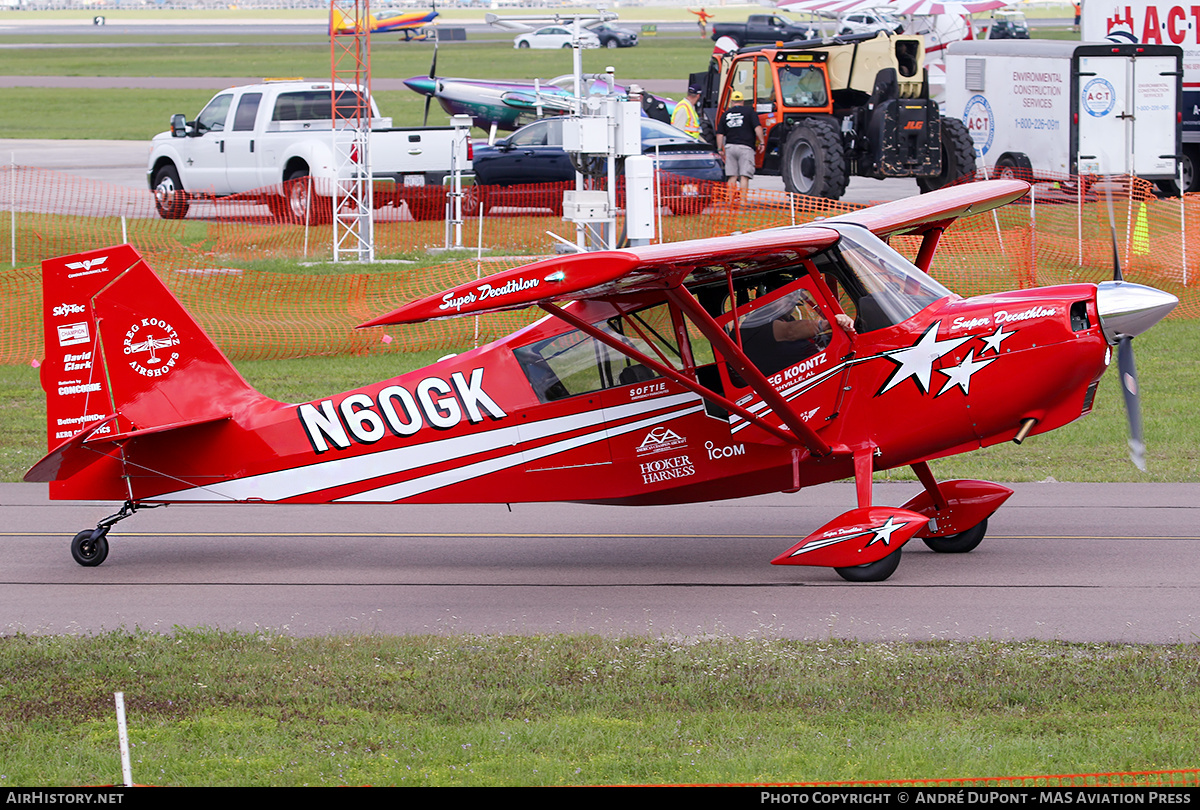 Aircraft Photo of N60GK | American Champion 8KCAB-180 Super Decathlon | Greg Koontz Airshows | AirHistory.net #567860