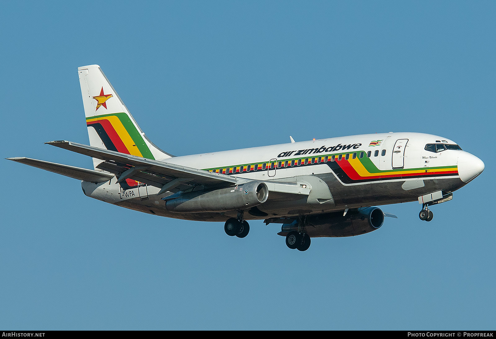 Aircraft Photo of Z-WPA | Boeing 737-2N0/Adv | Air Zimbabwe | AirHistory.net #567969