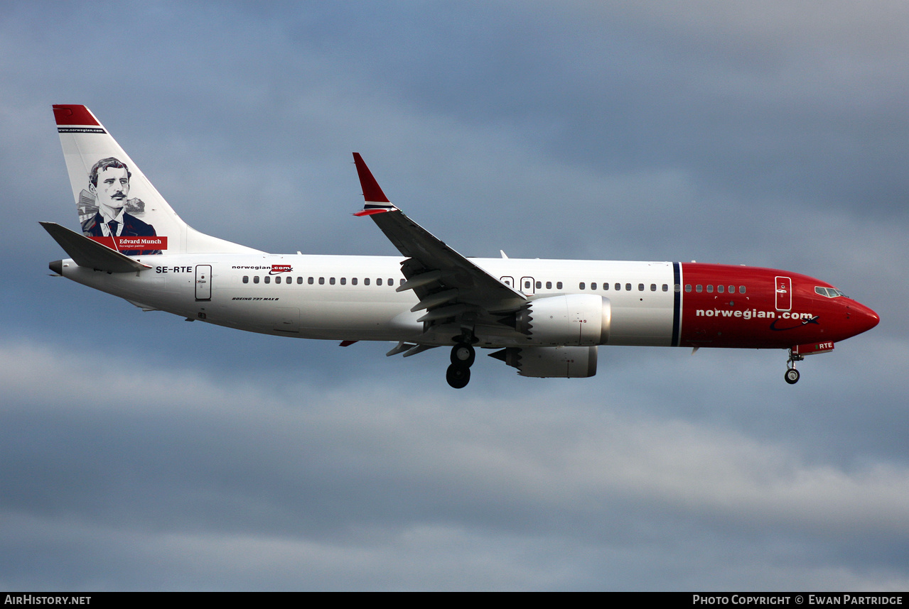 Aircraft Photo of SE-RTE | Boeing 737-8 Max 8 | Norwegian | AirHistory.net #568102
