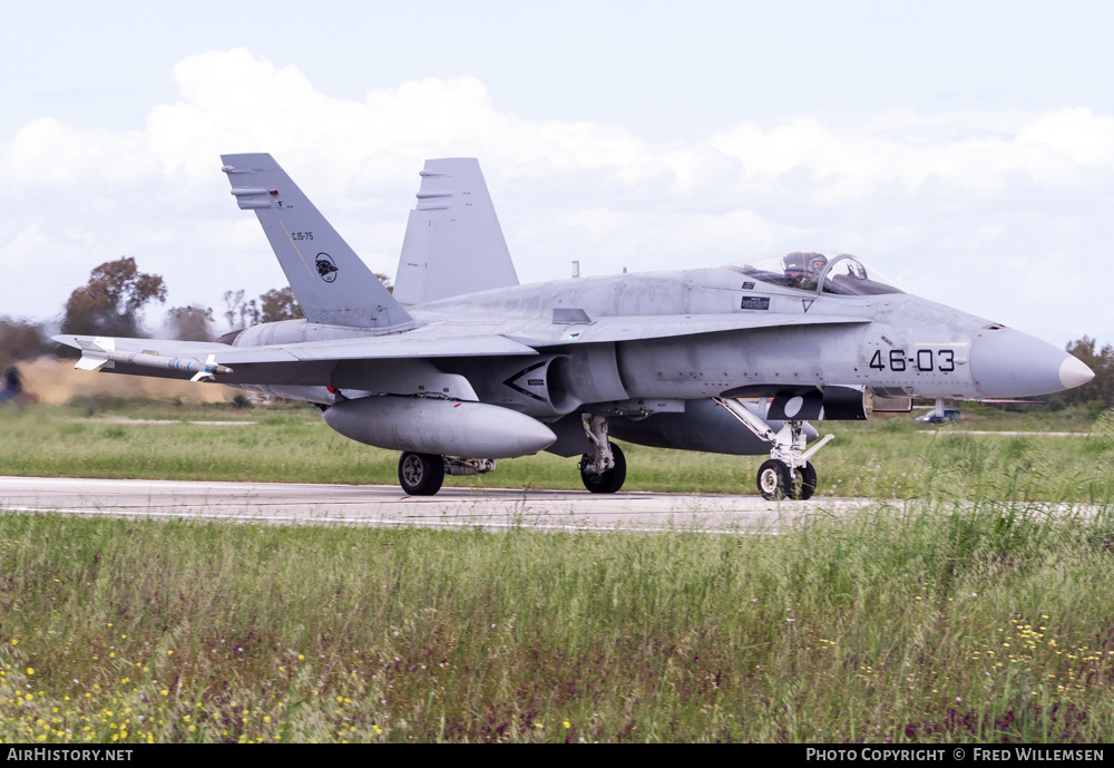 Aircraft Photo of C15-75 | McDonnell Douglas F/A-18A Hornet | Spain - Air Force | AirHistory.net #568104