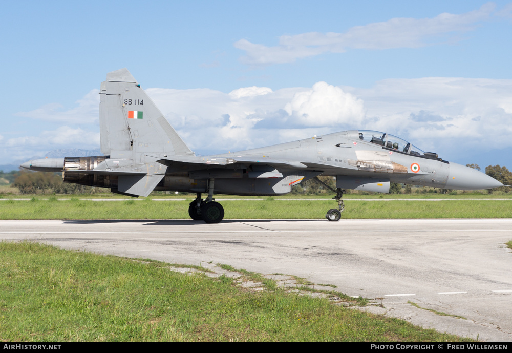 Aircraft Photo of SB114 | Sukhoi Su-30MKI | India - Air Force | AirHistory.net #568125