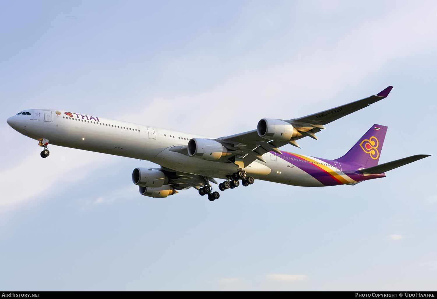 Aircraft Photo of HS-TNF | Airbus A340-642 | Thai Airways International | AirHistory.net #568127