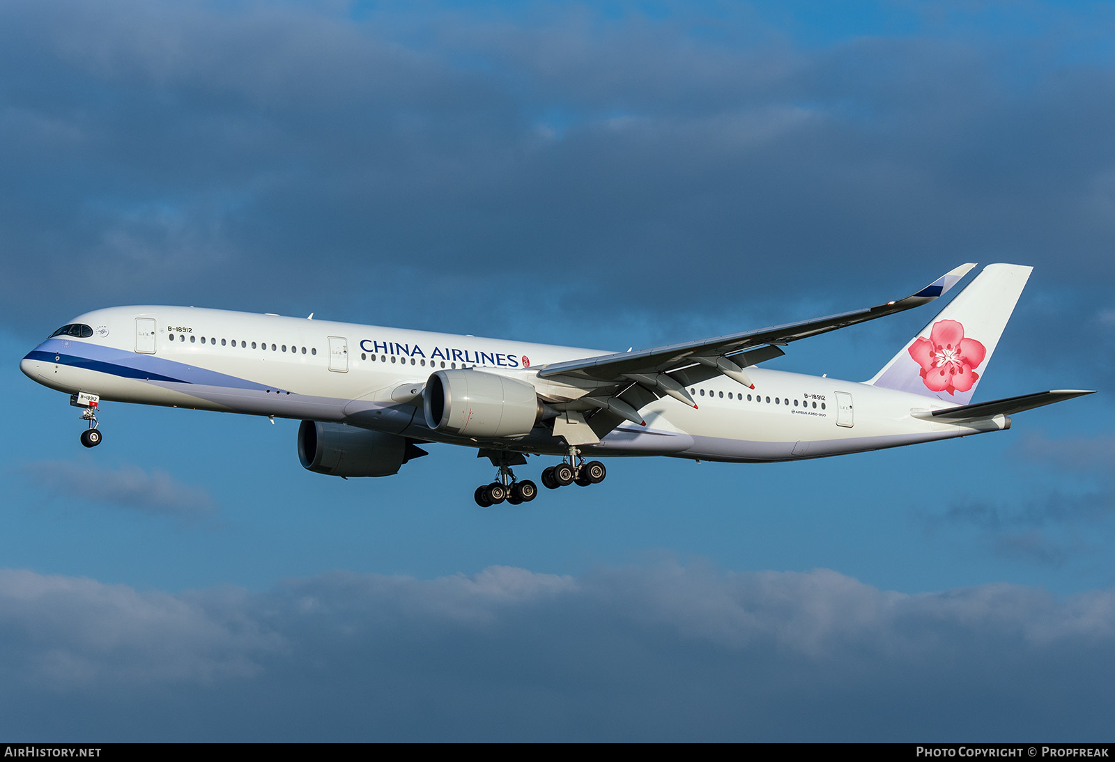 Aircraft Photo of B-18912 | Airbus A350-941 | China Airlines | AirHistory.net #568279