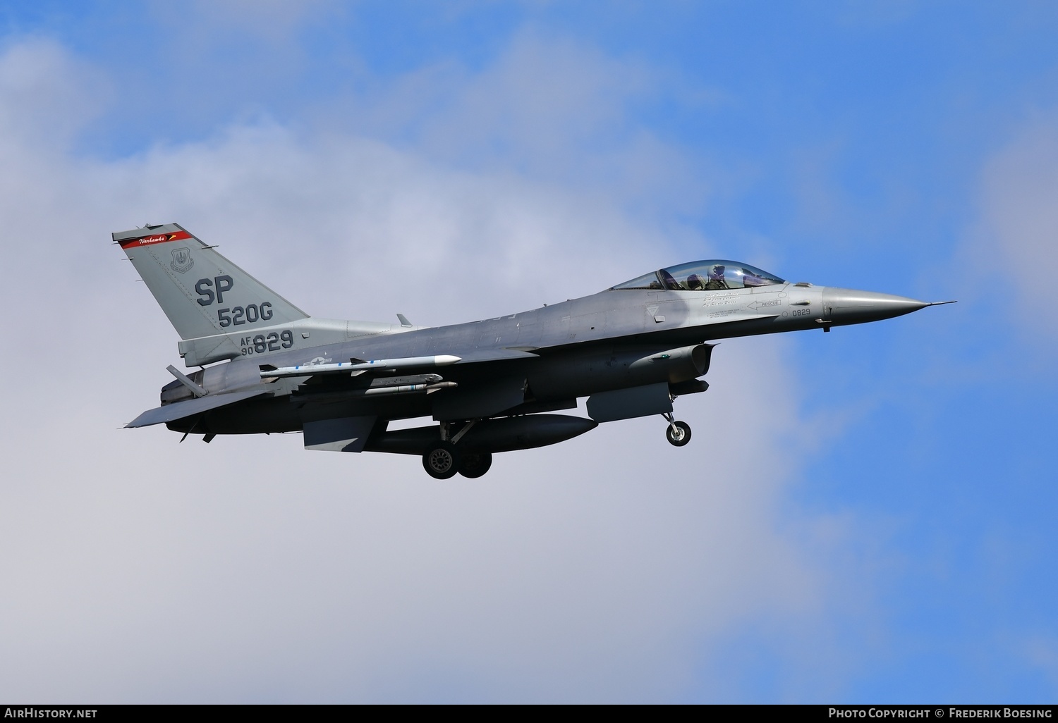 Aircraft Photo of 90-0829 / AF90-829 | General Dynamics F-16CM Fighting Falcon | USA - Air Force | AirHistory.net #568425