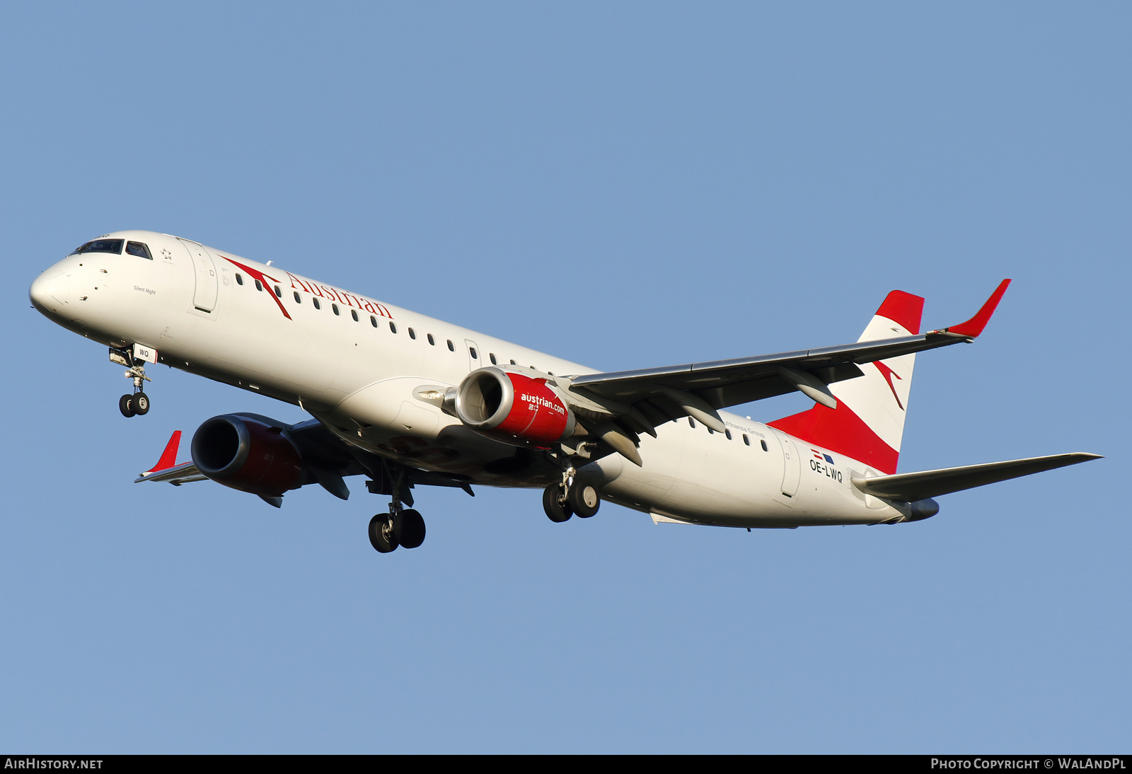 Aircraft Photo of OE-LWQ | Embraer 195LR (ERJ-190-200LR) | Austrian Airlines | AirHistory.net #568520