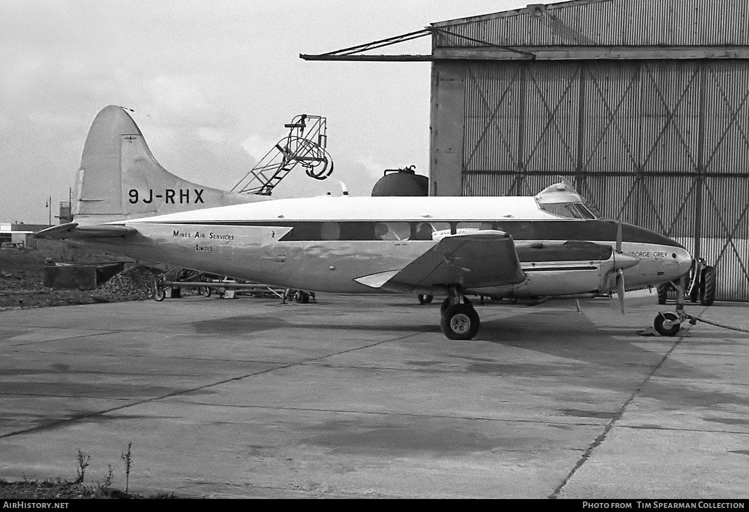 Aircraft Photo of 9J-RHX | De Havilland D.H. 104 Dove 6 | Mines Air Services | AirHistory.net #568575
