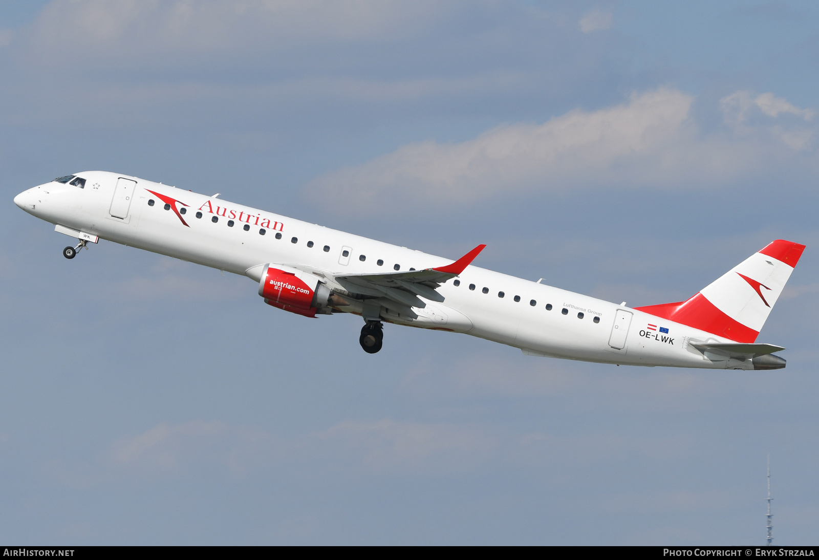 Aircraft Photo of OE-LWK | Embraer 195LR (ERJ-190-200LR) | Austrian Airlines | AirHistory.net #568753