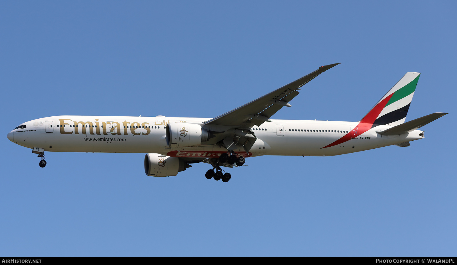 Aircraft Photo of A6-ENZ | Boeing 777-31H/ER | Emirates | AirHistory.net #568821