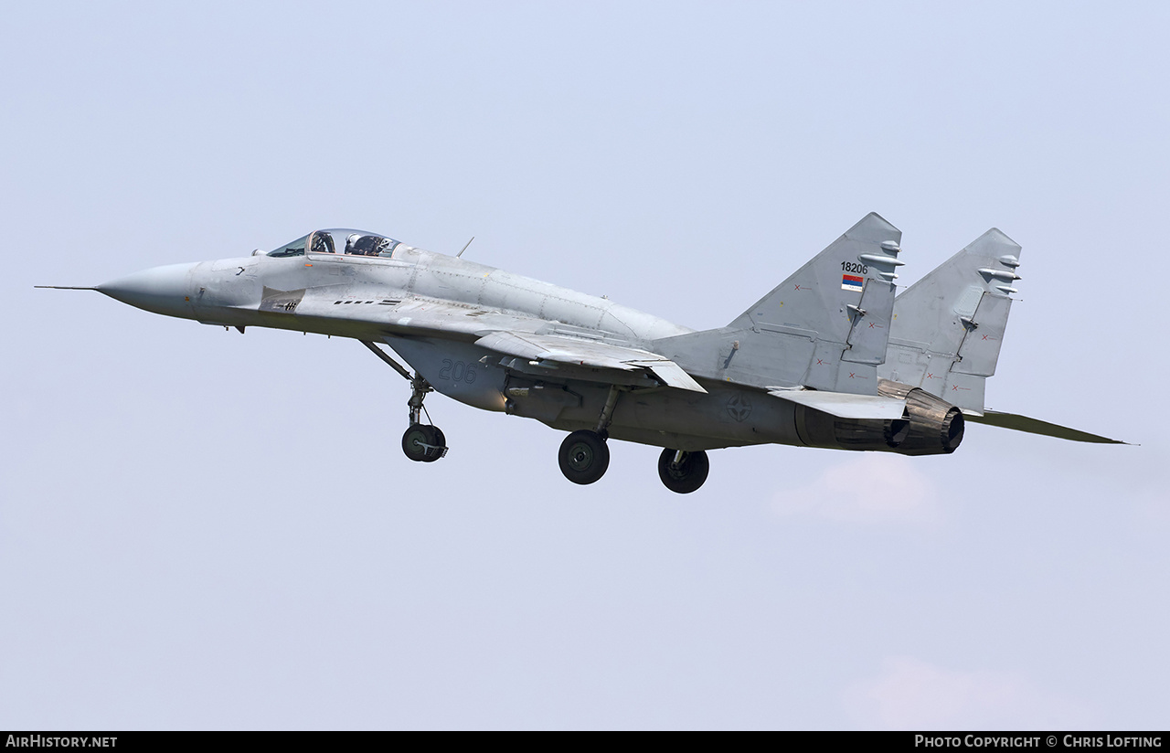 Aircraft Photo of 18206 | Mikoyan-Gurevich MiG-29 (9-13) | Serbia - Air Force | AirHistory.net #568996