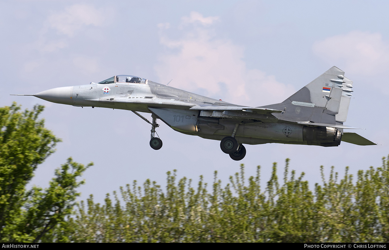 Aircraft Photo of 18101 | Mikoyan-Gurevich MiG-29B (9-12B) | Serbia - Air Force | AirHistory.net #569037