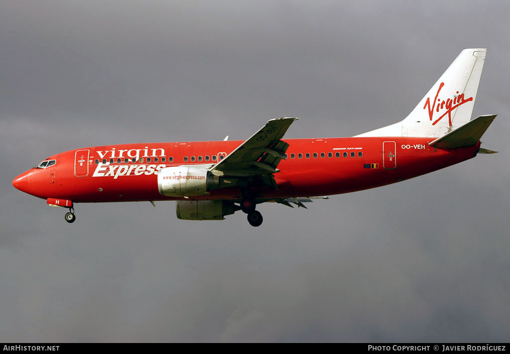 Aircraft Photo of OO-VEH | Boeing 737-36N | Virgin Express | AirHistory.net #569290