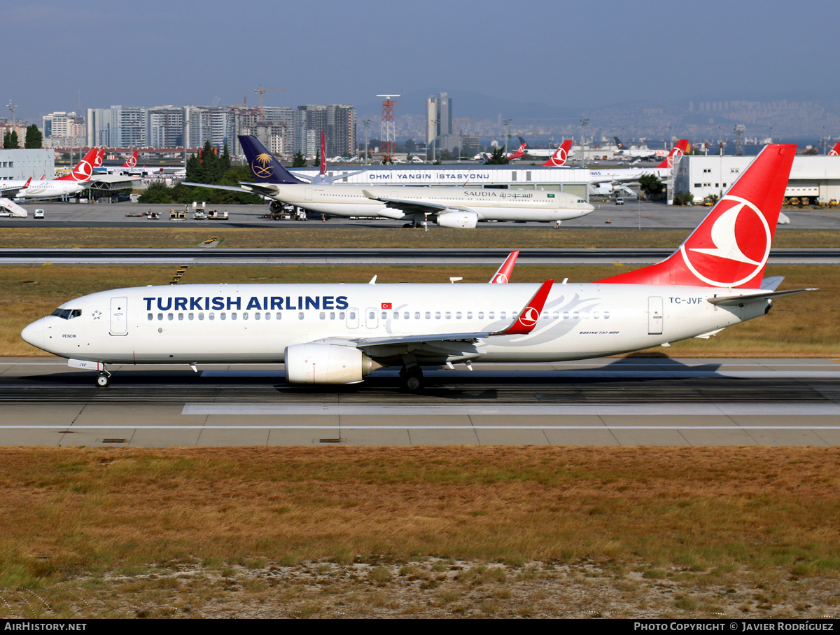 Aircraft Photo of TC-JVF | Boeing 737-8F2 | Turkish Airlines | AirHistory.net #569349