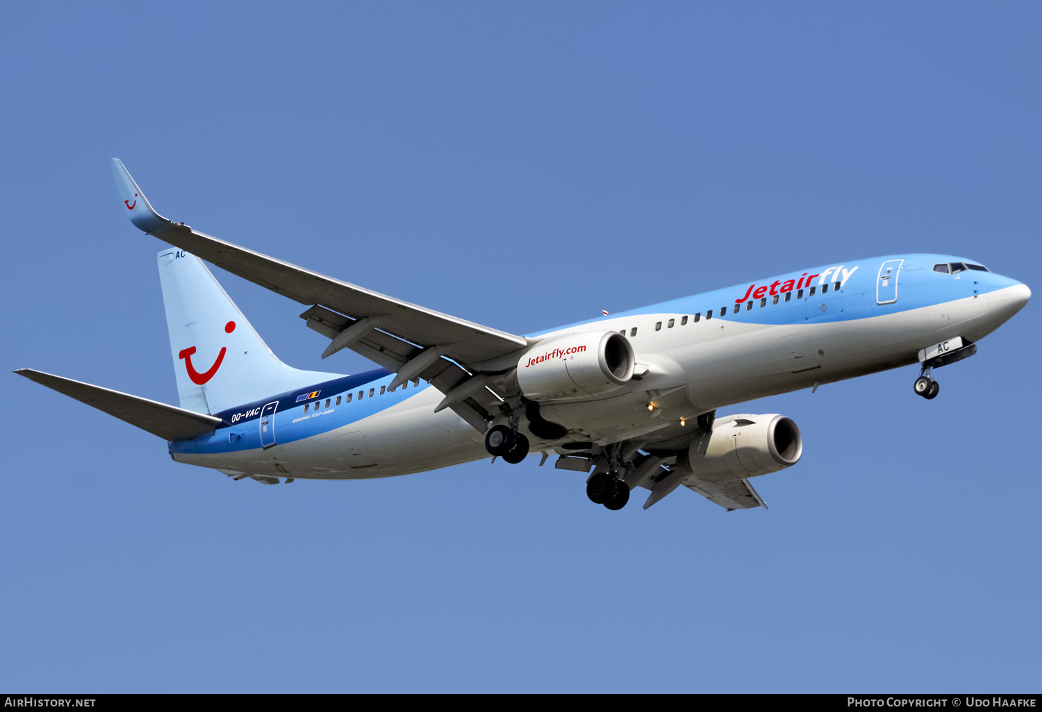 Aircraft Photo of OO-VAC | Boeing 737-8BK | Jetairfly | AirHistory.net #569400