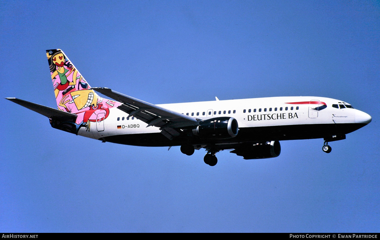 Aircraft Photo of D-ADBQ | Boeing 737-31S | Deutsche BA | AirHistory.net #569409