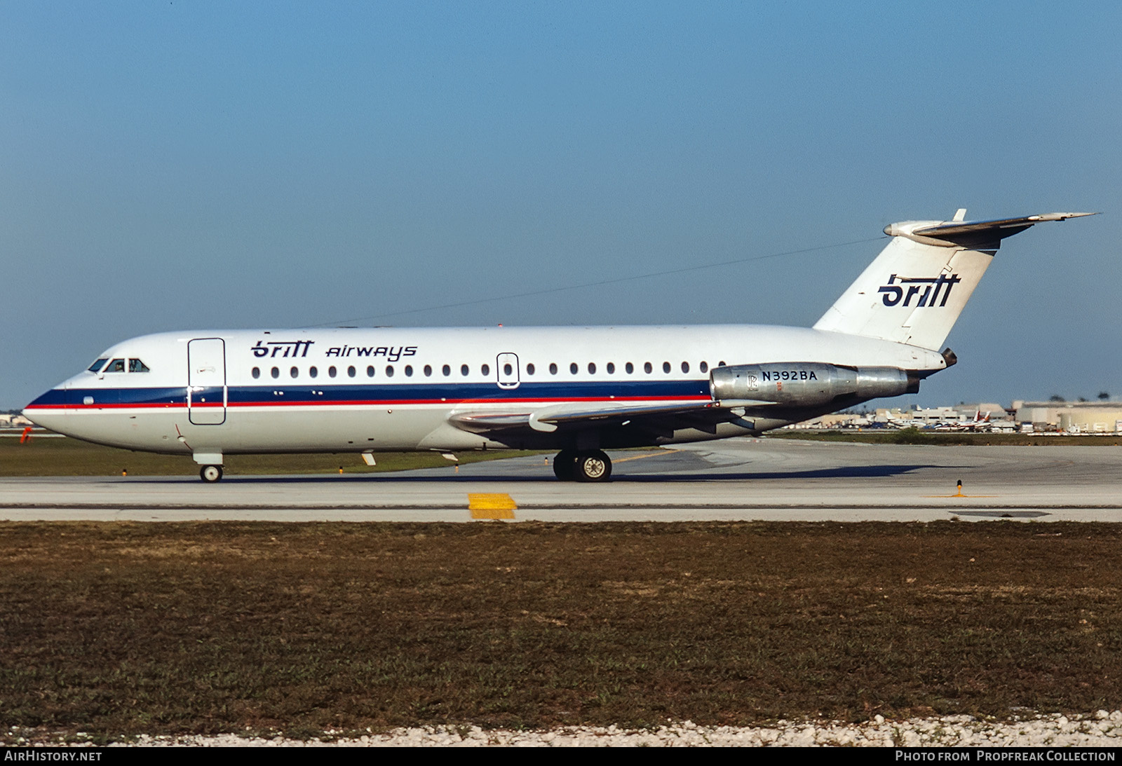 Aircraft Photo of N392BA | BAC 111-416EK One-Eleven | Britt Airways | AirHistory.net #569560