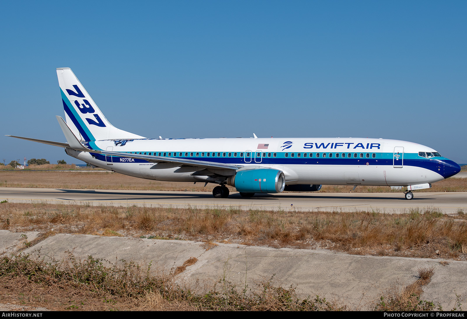 Aircraft Photo of N277EA | Boeing 737-8CX | Swift Air | AirHistory.net #569577