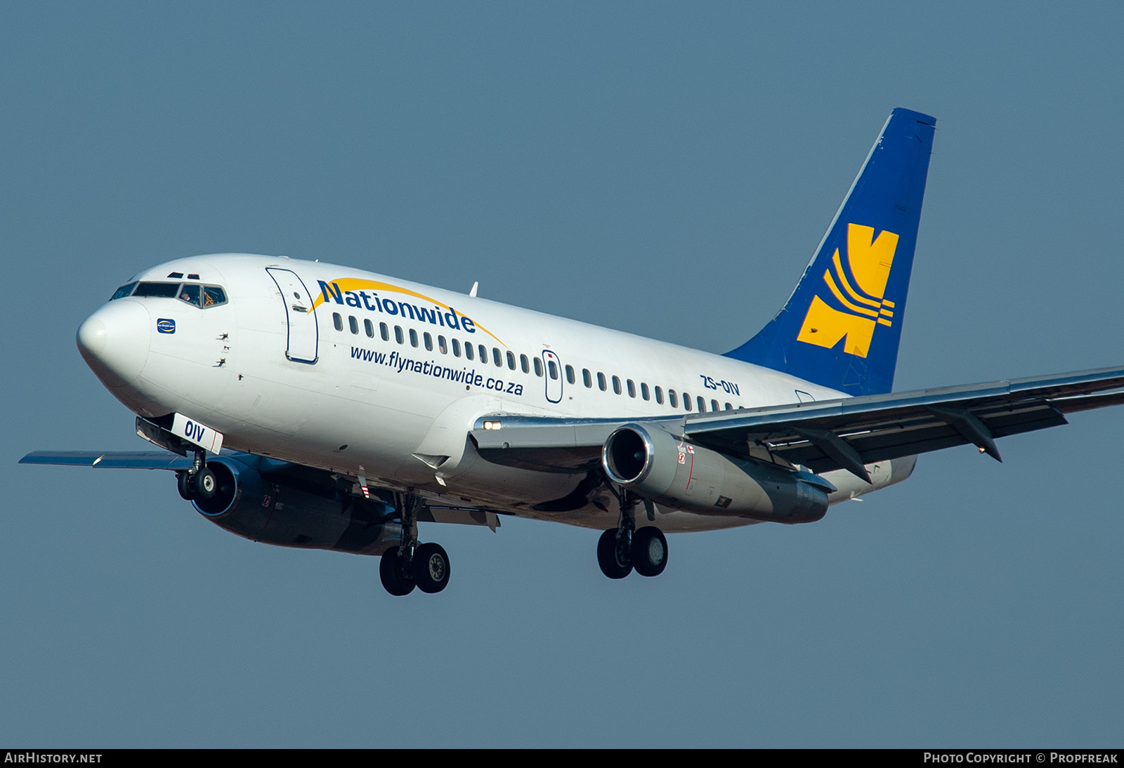 Aircraft Photo of ZS-OIV | Boeing 737-230/Adv | Nationwide Airlines | AirHistory.net #569595