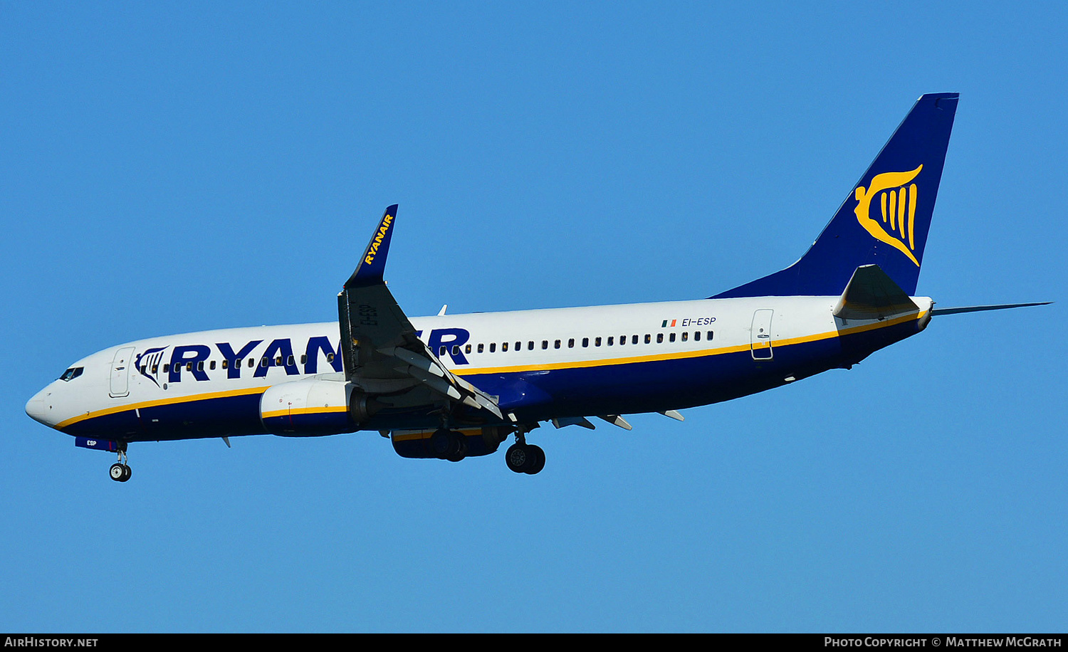 Aircraft Photo of EI-ESP | Boeing 737-8AS | Ryanair | AirHistory.net #569615