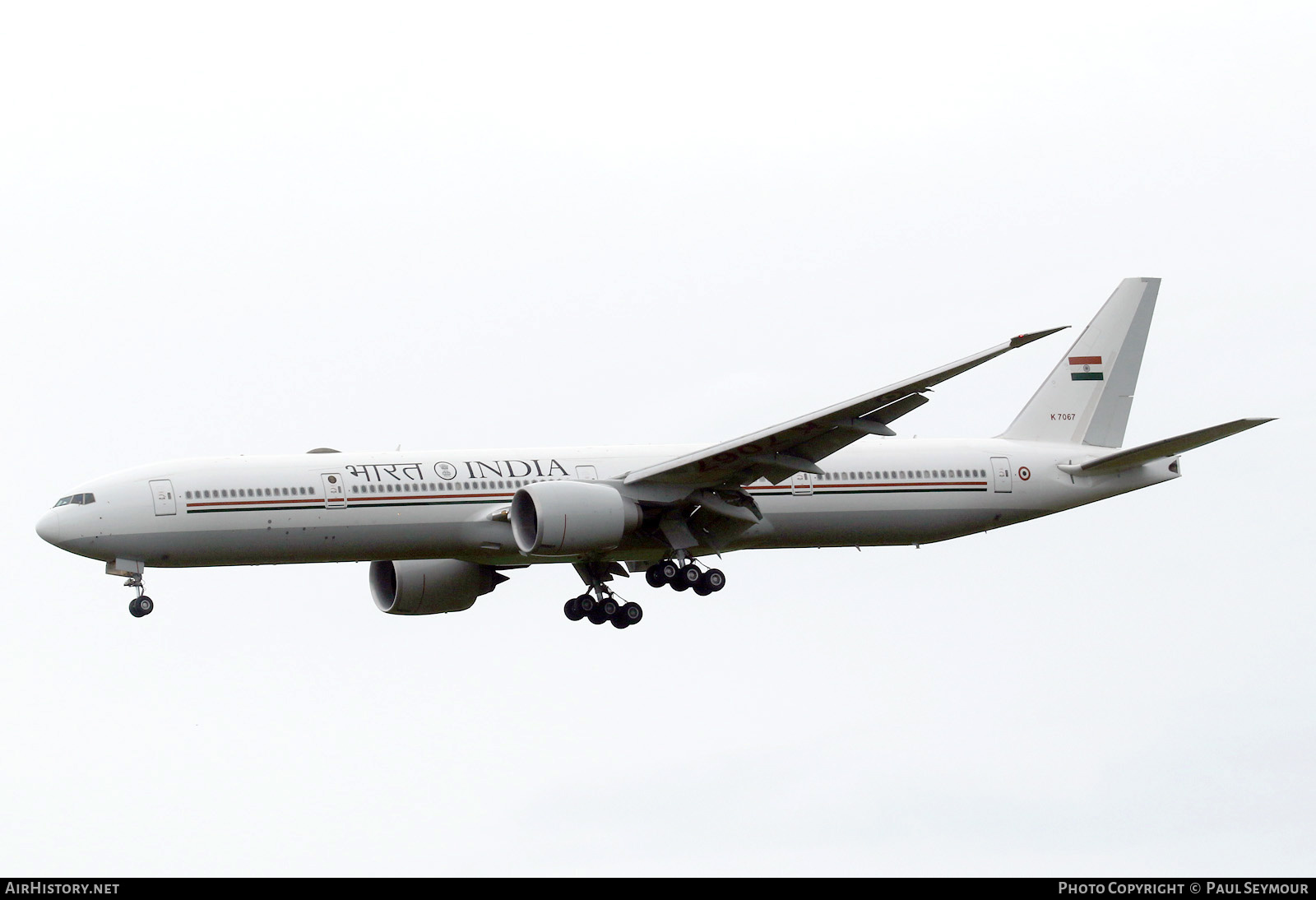 Aircraft Photo of K7067 | Boeing 777-300/ER | India - Air Force | AirHistory.net #569649