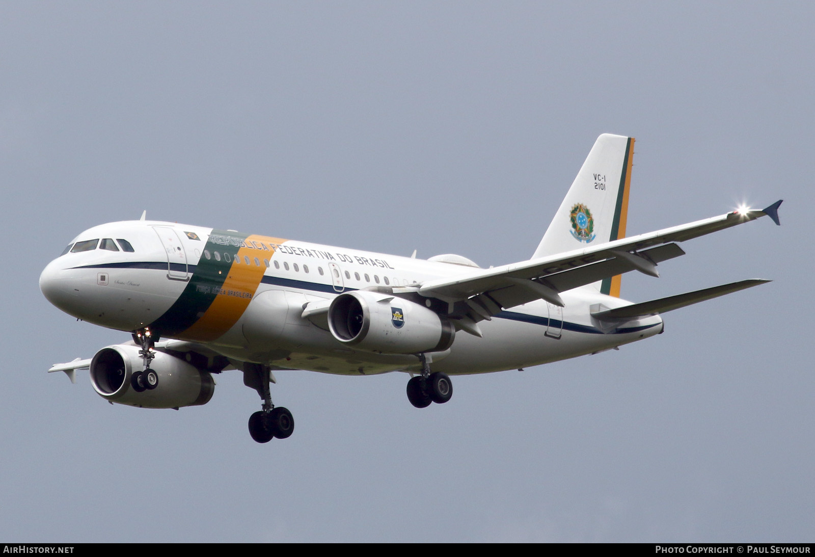 Aircraft Photo of 2101 | Airbus VC-1A (A319-133/CJ) | Brazil - Air Force | AirHistory.net #569657
