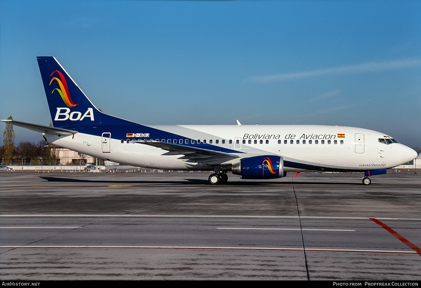 Aircraft Photo of D-ADIJ | Boeing 737-3M8 | Boliviana de Aviación - BoA | AirHistory.net #569702