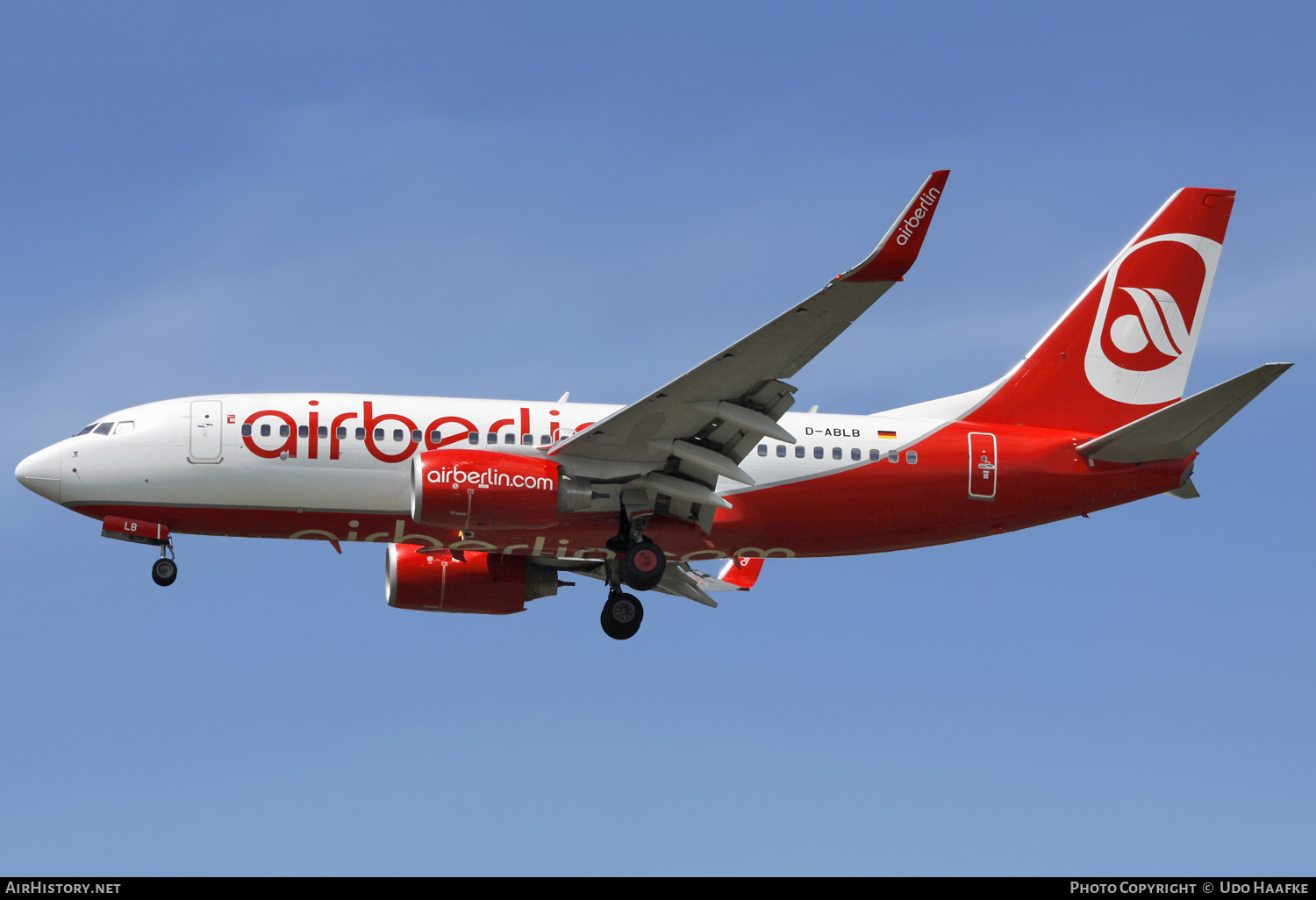 Aircraft Photo of D-ABLB | Boeing 737-76J | Air Berlin | AirHistory.net #569731