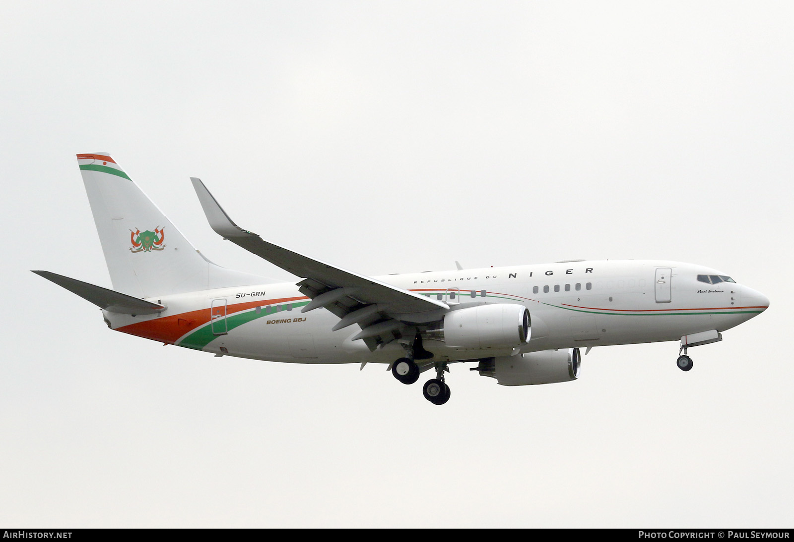 Aircraft Photo of 5U-GRN | Boeing 737-75U BBJ | Republique du Niger | AirHistory.net #569738