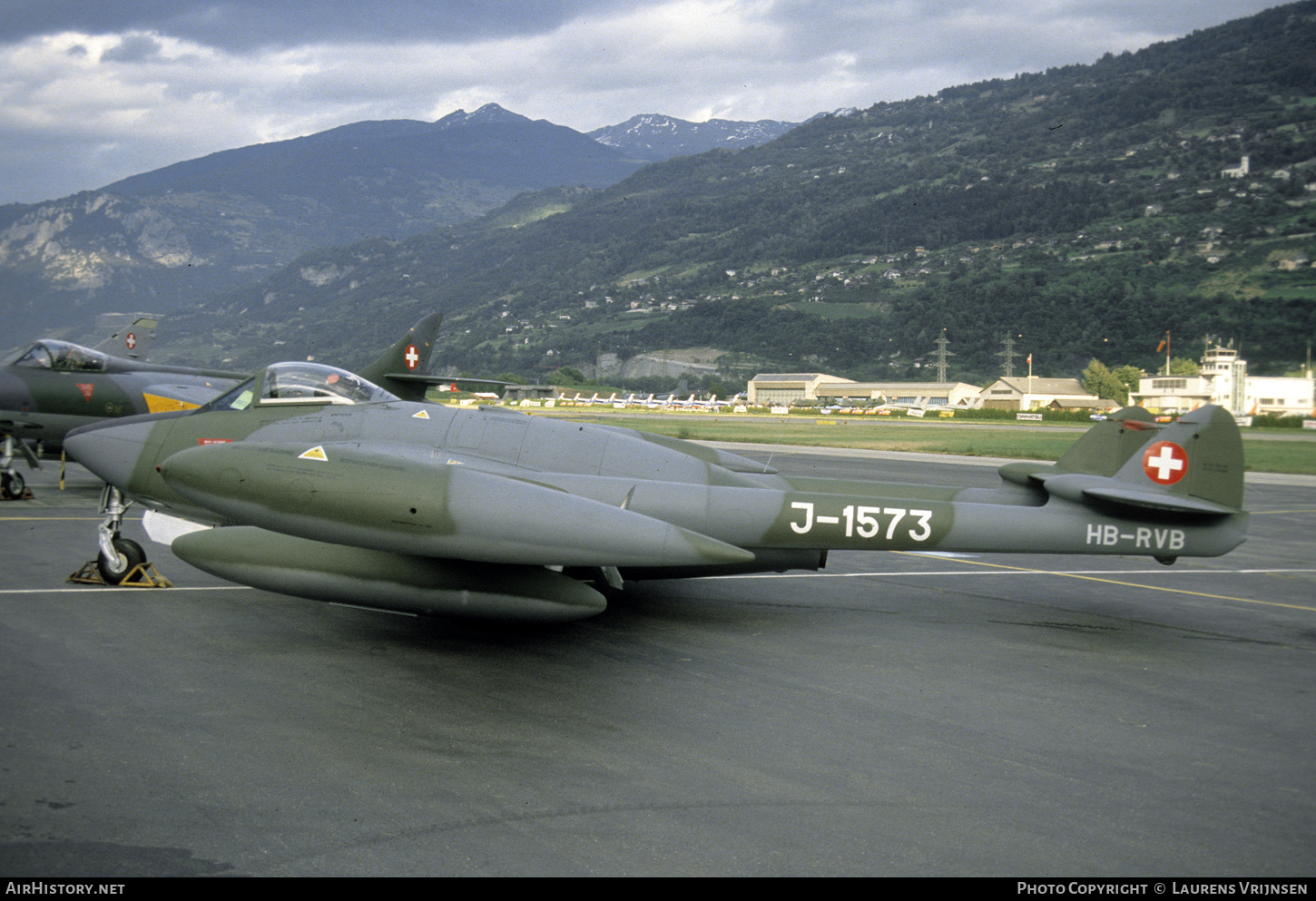 Aircraft Photo of HB-RVB / J-1573 | De Havilland D.H. 112 Venom FB50 | Switzerland - Air Force | AirHistory.net #569866