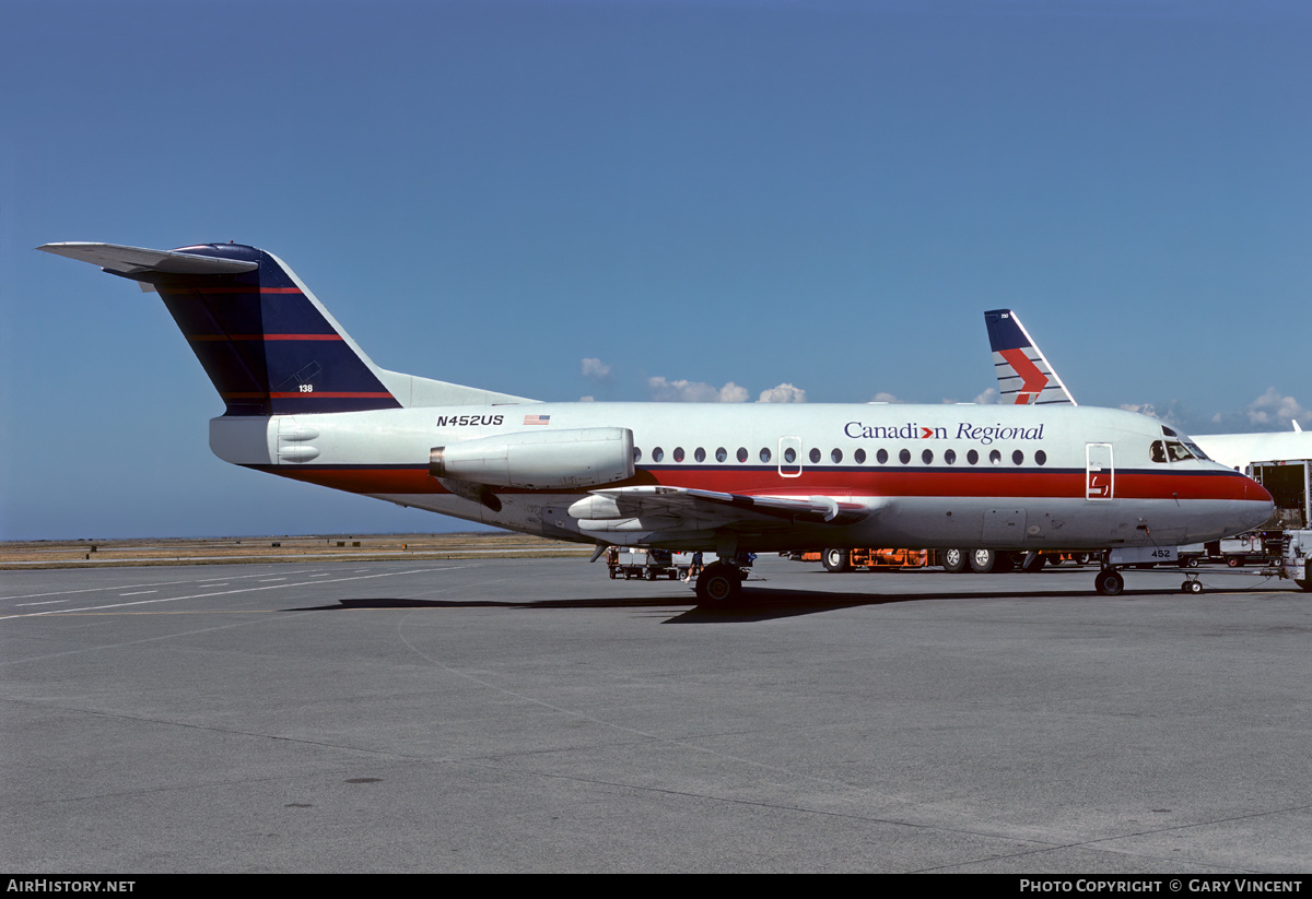Aircraft Photo of N452US | Fokker F28-1000 Fellowship | Canadian Regional Airlines | AirHistory.net #570097
