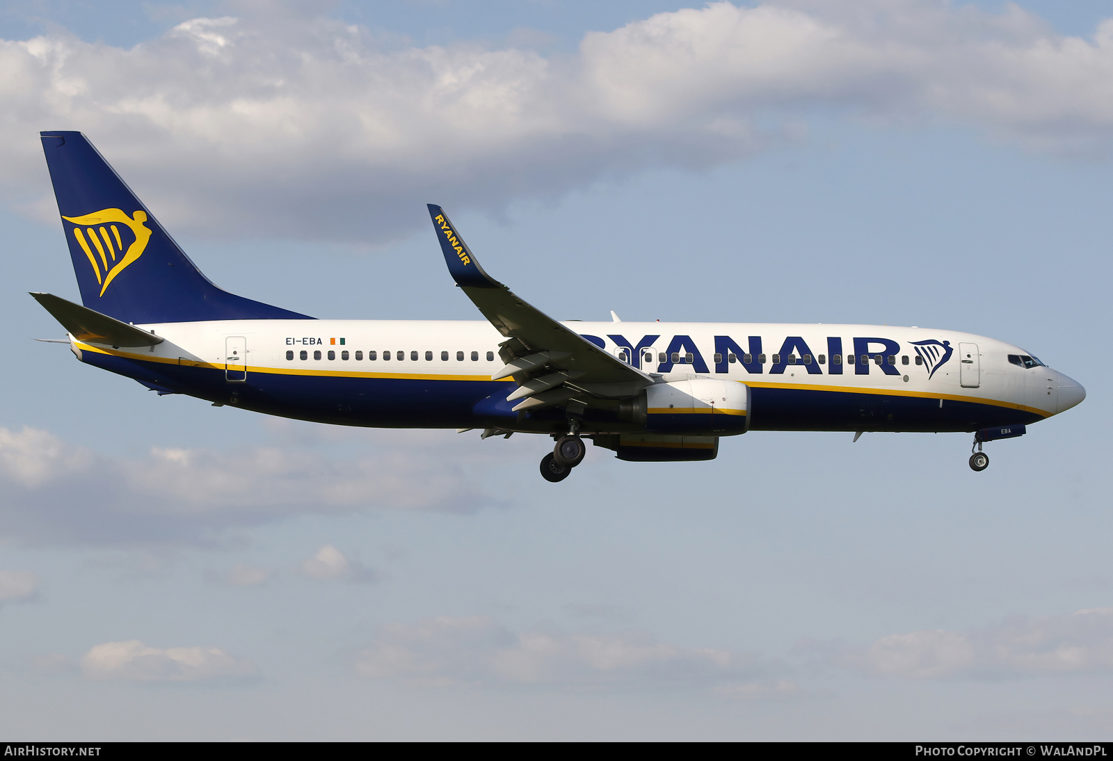 Aircraft Photo of EI-EBA | Boeing 737-8AS | Ryanair | AirHistory.net #570387