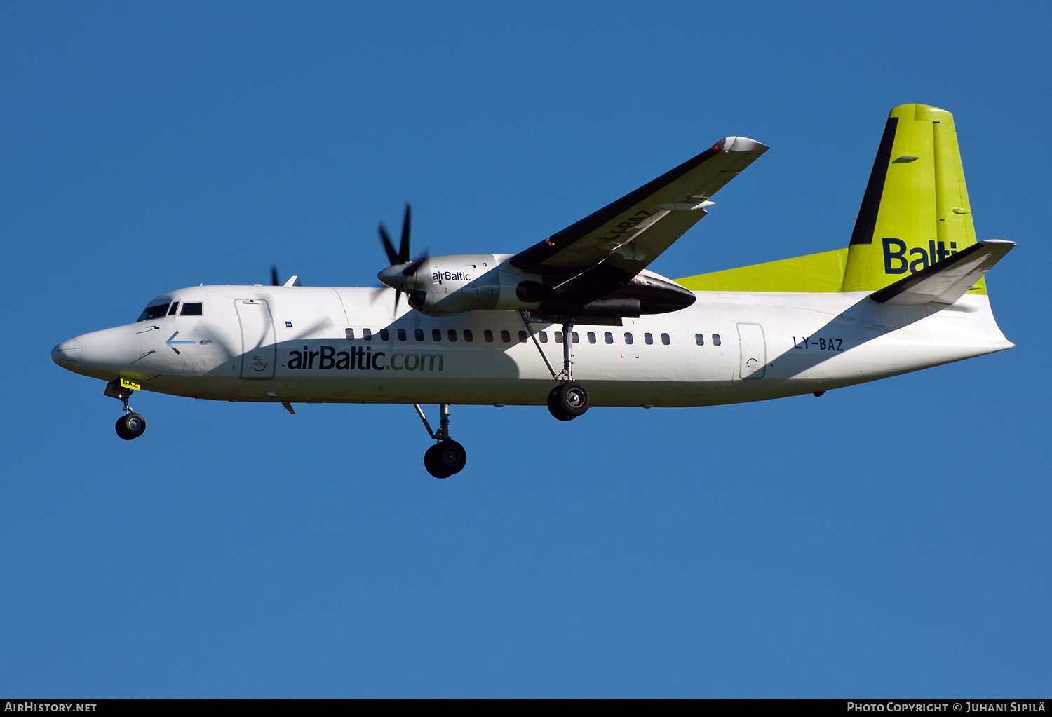 Aircraft Photo of LY-BAZ | Fokker 50 | AirBaltic | AirHistory.net #570425