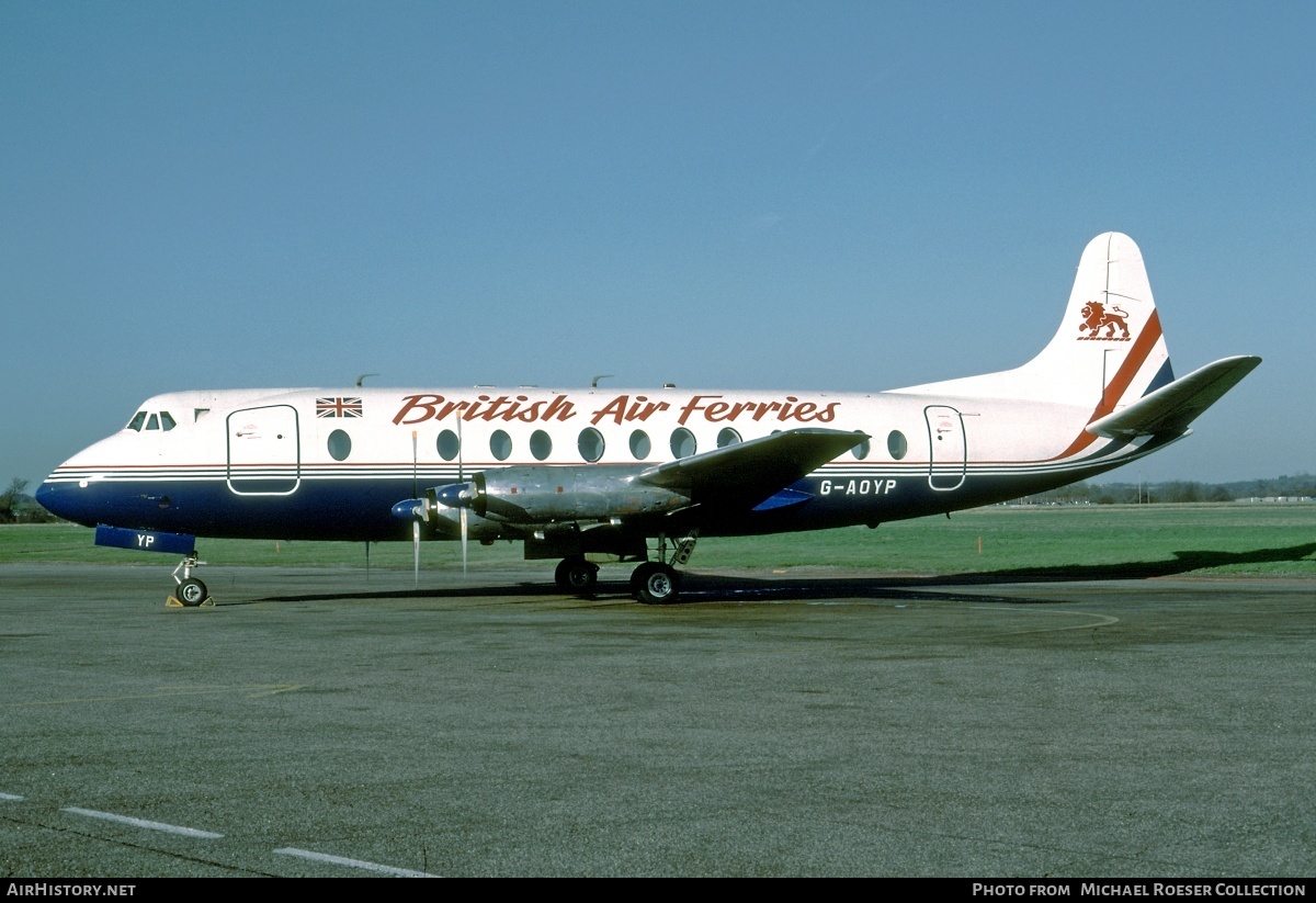 Aircraft Photo of G-AOYP | Vickers 806 Viscount | British Air Ferries - BAF | AirHistory.net #570455