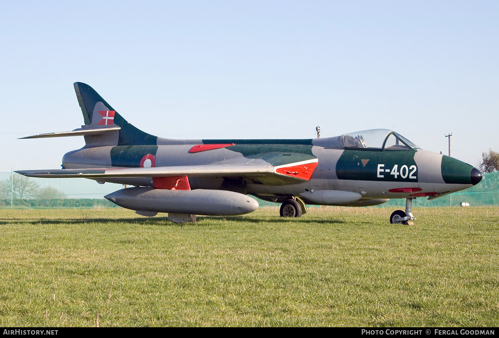 Aircraft Photo of E-402 | Hawker Hunter F51 | Denmark - Air Force | AirHistory.net #570483