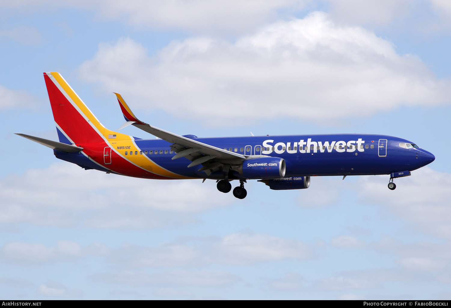 Aircraft Photo of N8510E | Boeing 737-8H4 | Southwest Airlines | AirHistory.net #570504