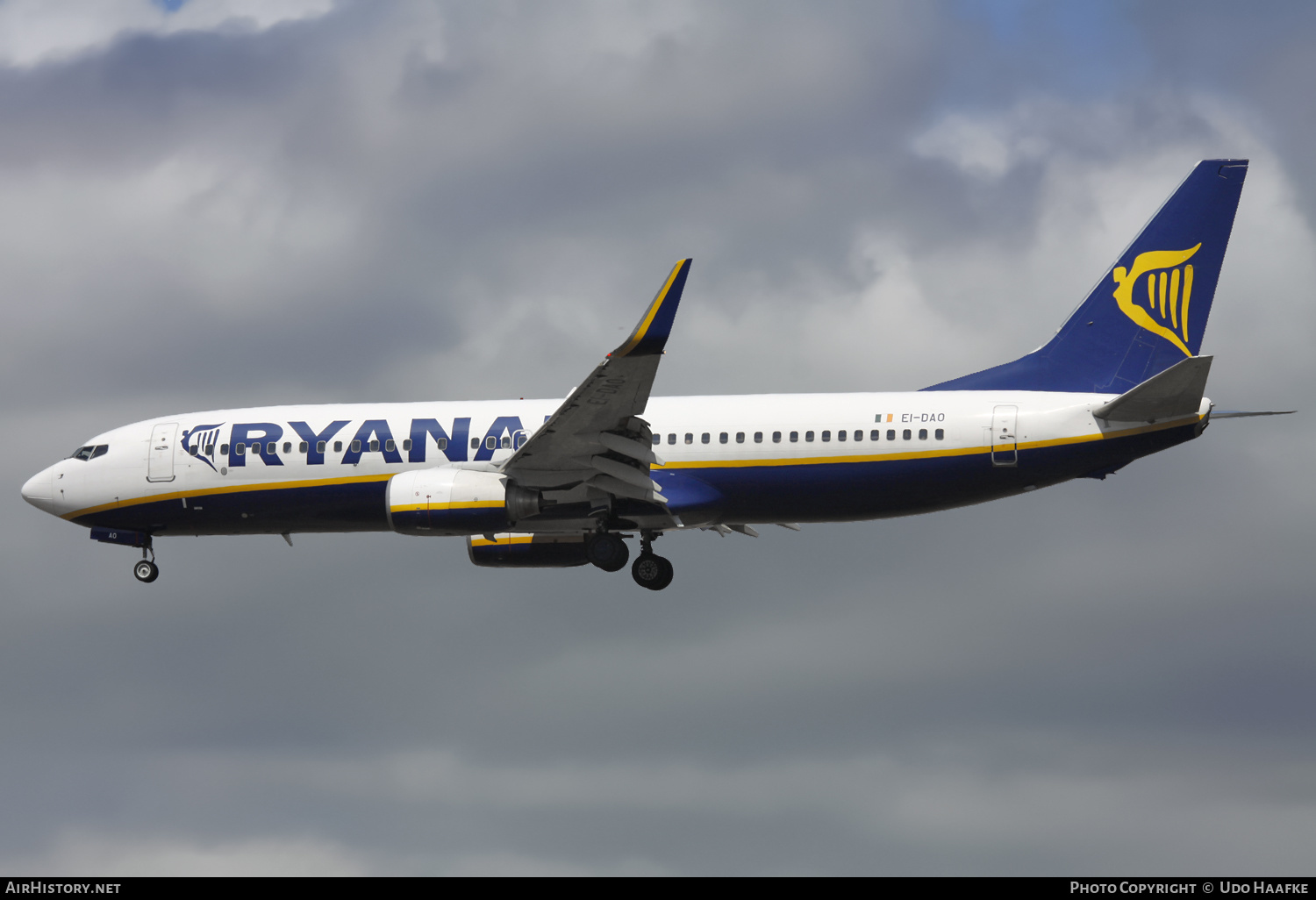 Aircraft Photo of EI-DAO | Boeing 737-8AS | Ryanair | AirHistory.net #570635