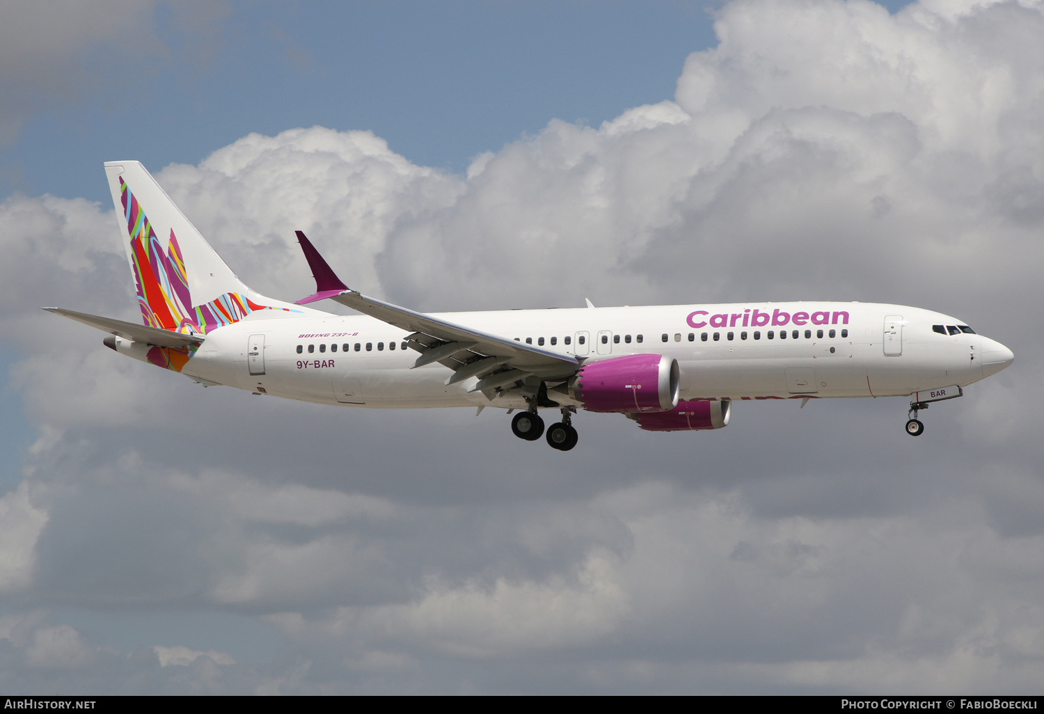 Aircraft Photo of 9Y-BAR | Boeing 737-8 Max 8 | Caribbean Airlines | AirHistory.net #570760