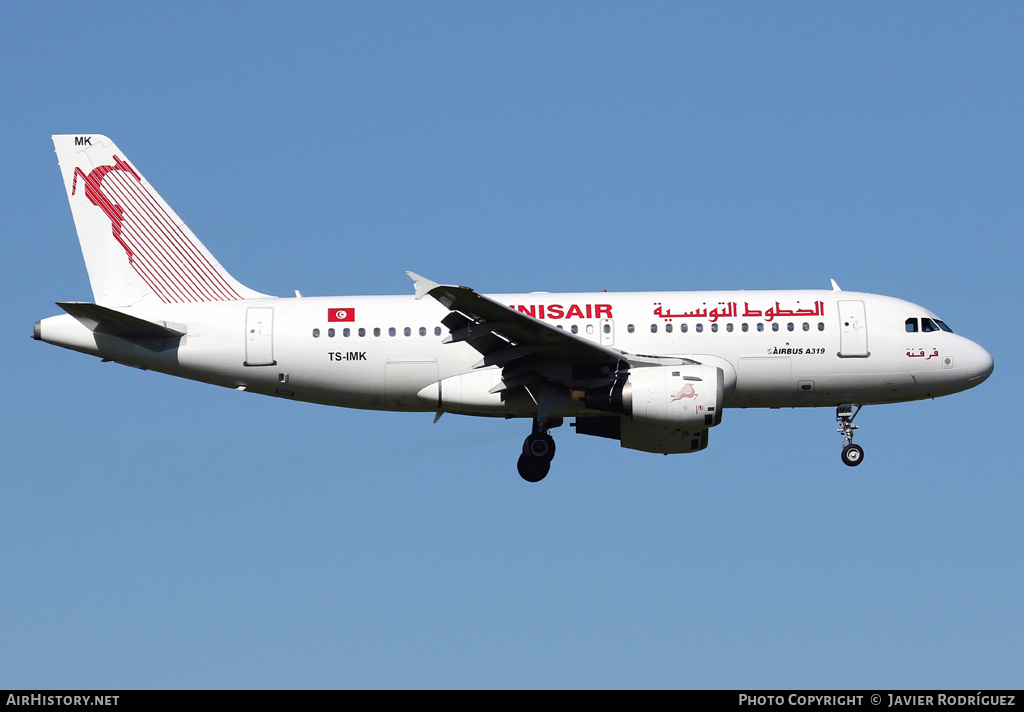 Aircraft Photo of TS-IMK | Airbus A319-114 | Tunisair | AirHistory.net #570901