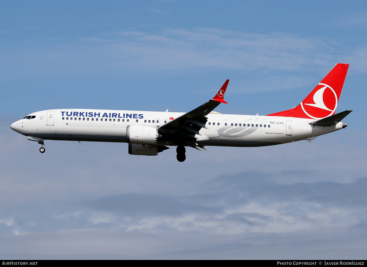 Aircraft Photo of TC-LYA | Boeing 737-9 Max 9 | Turkish Airlines | AirHistory.net #570967