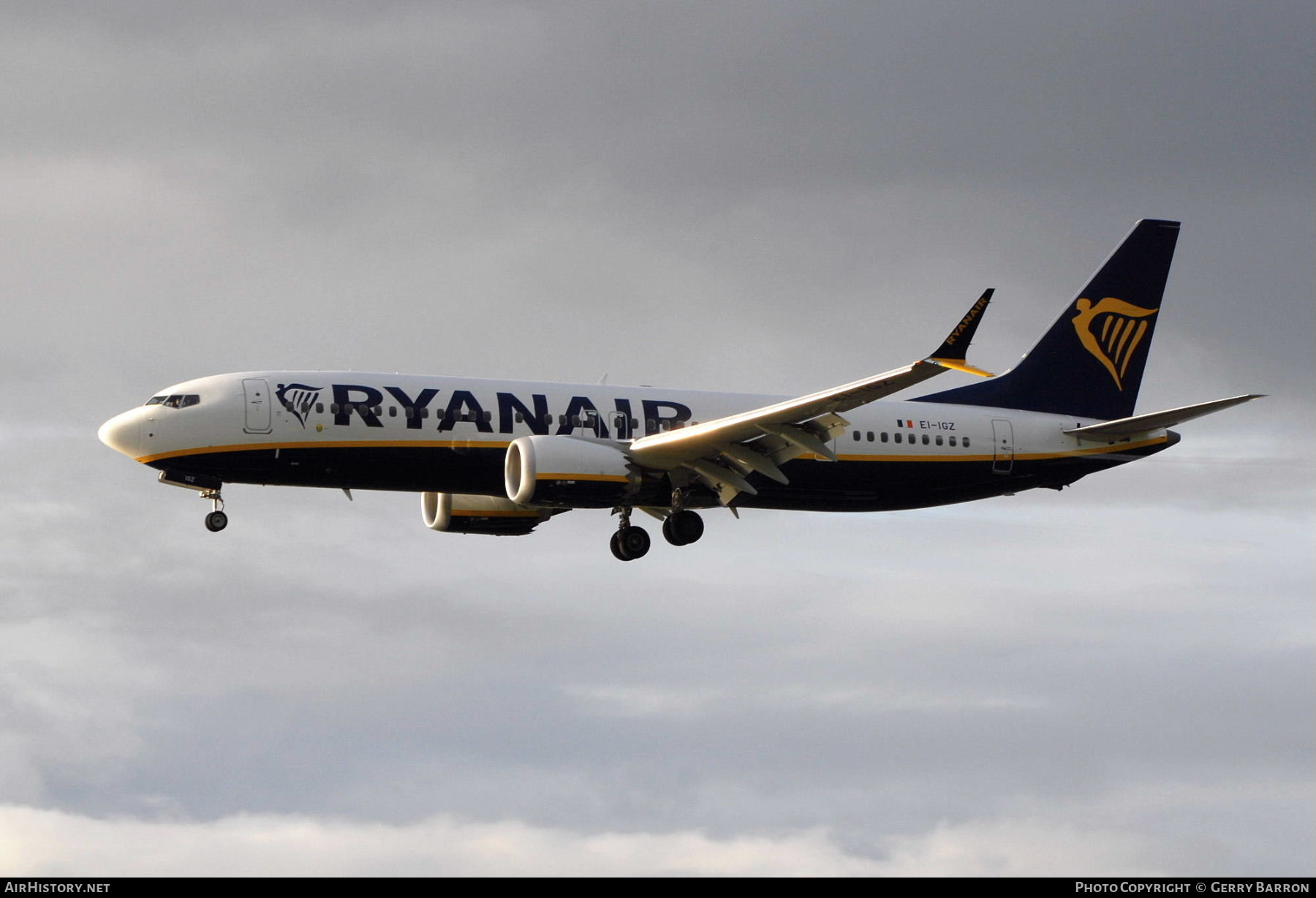 Aircraft Photo of EI-IGZ | Boeing 737-8200 Max 200 | Ryanair | AirHistory.net #571039