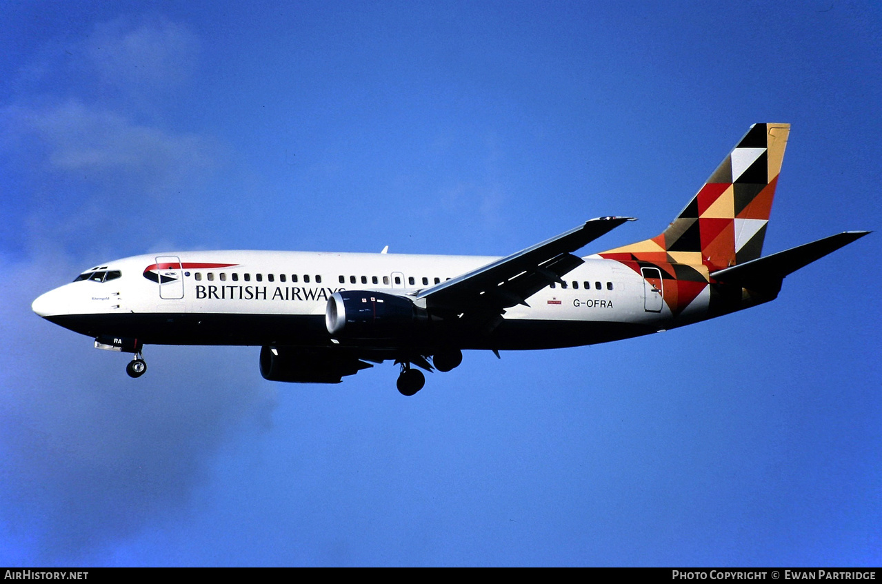 Aircraft Photo of G-OFRA | Boeing 737-36Q | British Airways | AirHistory.net #571047