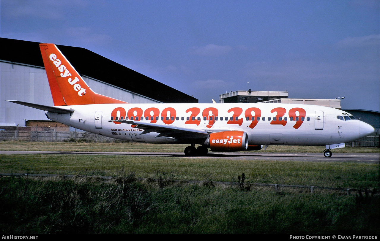 Aircraft Photo of G-EZYB | Boeing 737-3M8 | EasyJet | AirHistory.net #571057