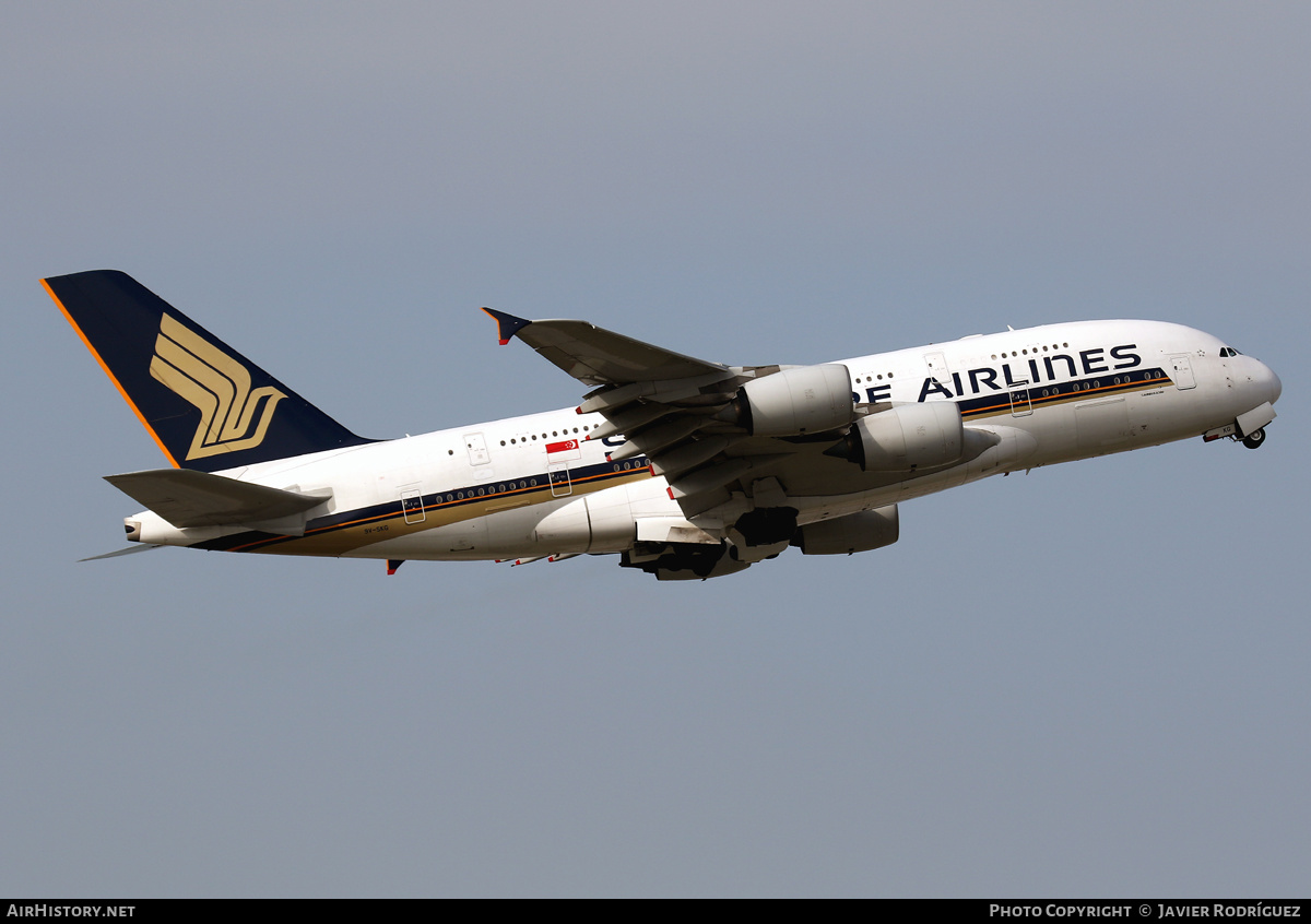 Aircraft Photo of 9V-SKG | Airbus A380-841 | Singapore Airlines | AirHistory.net #571099