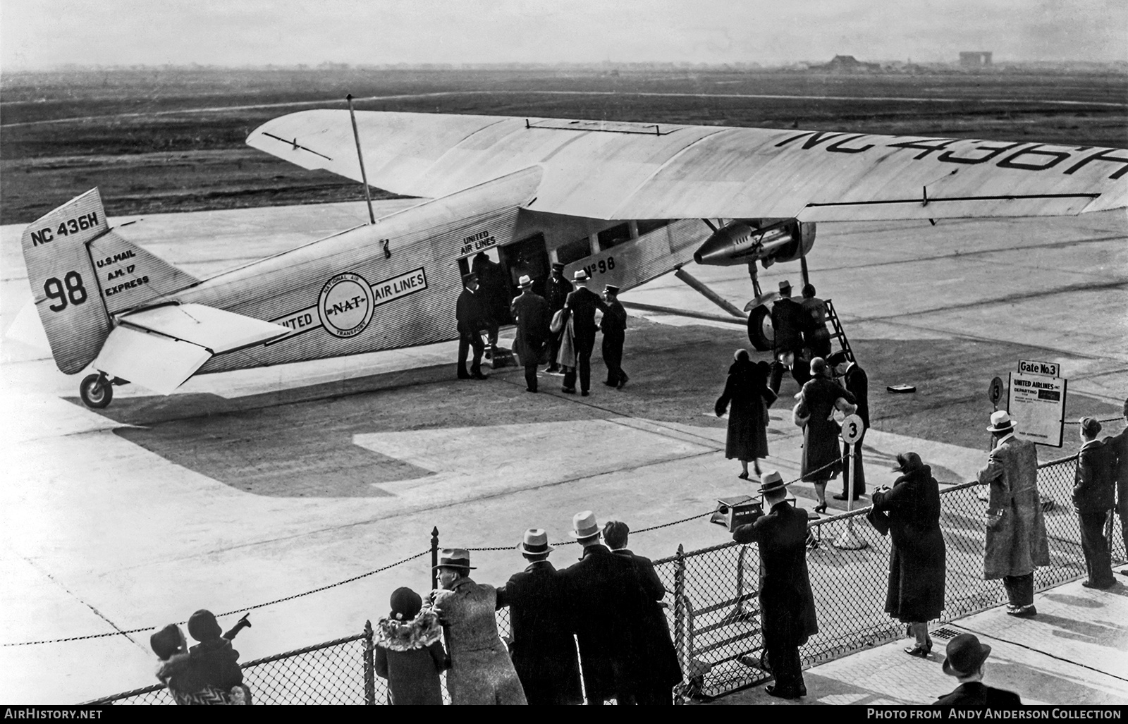 Aircraft Photo of NC-436H | Ford 5-AT-D Tri-Motor | United Air Lines | AirHistory.net #571127